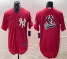 Nike New York Yankees blank red MLB baseball Jersey Joint name big logo -BD 07