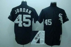 Chicago White Sox 45 Jordan Black mlb signature Jersey