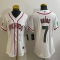 Women 2023 World Cup Mexico #7 Julio Urias white majestic baseball jerseys 07