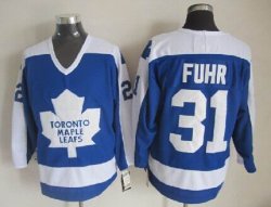 Toronto Maple Leafs #31 Grant Fuhr white blue CCM Throwback nhl jersey