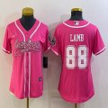 Women Nike Dallas Cowboys #88 CeeDee Lamb pink baseball jerseys Joint name-BD