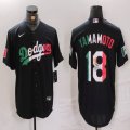 Nike Los Angeles Dodgers #18 Yoshinobu Yamamoto black fashion MLB baseball Jersey-BD 05