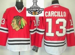 Chicago Blackhawks jerseys 13 CARCILLO red nhl hockey Jersey