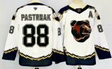 Boston Bruins #88 David Pastrnak white ice hockey Jersey A patch-PD