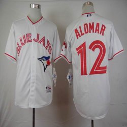 Toronto Blue Jays #12 Roberto Alomar throwback white red MLB Jerseys