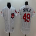 2016 Chicago Cubs #49 Jake Arrieta white Flexbase Authentic Collection Jersey(1)