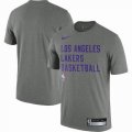 Los Angeles Lakers gray NBA T-Shirts