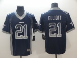 Nike Dallas Cowboys #21 Ezekiel Elliott blue drift Color Rush Limited Jersey