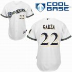 Milwaukee Brewers GARZA 22 white mlb baseball jerseys