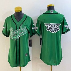 Women Philadelphia Eagles blank green baseball jerseys Joint name-BD 02