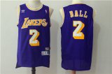 Los Angeles Lakers #2 Lonzo Ball throwback purple nba jersey