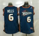 Detroit Pistons #6 Terry Mills blue nba basketball jersyes