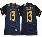 West Virginia Mountaineers #13 David Sills V dark blue College Football jersey