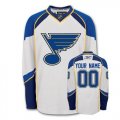 Reebok St. Louis Blues Customized Authentic White Away Man NHL Jersey