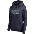 Tampa Bay Rays Women's Team Color Primary Logo Pullover Hoodie - Navy