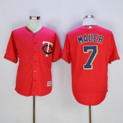 2016 Minnesota Twins #7 Joe Mauer red throwback baseball jersey