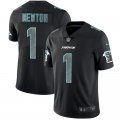 Nike Panthers #1 Cam Newton black fashion Color Rush Limited Jersey 002