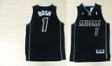 adidas Miami Heat 1# Chris Bosh black nba Jerseys