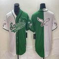 Nike Philadelphia Eagles blank white green splits baseball jerseys Joint name-BD 09