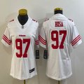 Women Nike San Francisco 49ers #97 Nick Bosa white Color Rush Limited Jersey-BD