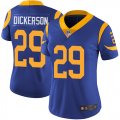 women Nike Rams #29 Eric Dickerson blue gold Color Rush Limited Jersey