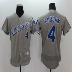 2016 Kansas City Royals #4 Alex Gordon gray Flexbase Authentic Collection Jersey