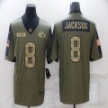 Nike Baltimore Ravens #8 Lamar Jackson green 2021 Salute to Service Limited Jersey 01