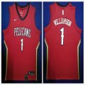 Nike New Orleans Pelicans #1 Zion Williamson red NBA basketball jerseys