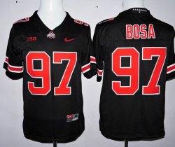 Ohio State Buckeyes #97 Joey Bosa Red Football Playoff National Championship Diamond black Jerseys