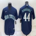 Nike Seattle Mariners #44 #44 Julio Rodríguez blue majestic mlb jersey-BD