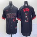 Nike Cincinnati Reds #5 Bench black majestic baseball jerseys -BD 03