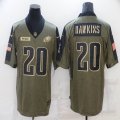 Nike Philadelphia Eagles #20 Brian Dawkins green 2021 Salute to Service Limited Jersey