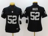 Women Nike Oakland Raiders 52 Khalil Mack black Color Rush Limited Jersey