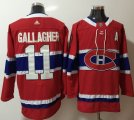 Adidas Montreal Canadiens #11 Brendan Gallagher red hockey jersey