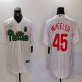 Nike Philadelphia Phillies #45 Zack Wheeler white majestic baseball jersey