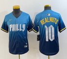 Nike Philadelphia Phillies #10 Realmuto skyblue majestaic baseball jersey city version-BD