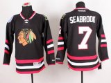 Reebok Chicago Blackhawks SEABROOK 7 black nhl Jersey