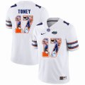 Custom Florida Gators #17 Kadarius Toney white fashion college football jersey