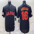 2023 World Cup Japan #16 Shohei Ohtani black majestic baseball jerseys 08