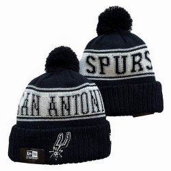 2024 San Antonio Spurs black white NBA Sports Cuffed Knit Hats 02