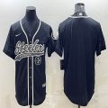 Nike Pittsburgh Steelers blank black baseball jerseys Joint name-BD 01