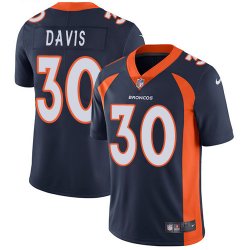 Denver Broncos #30 DAVIS Nike blue Color Rush Limited Jerseys