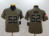 Youth Nike Oakland Raiders 52 Khalil Mack green USA flag Color Rush Limited Jersey