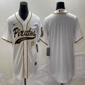 Nike Pittsburgh Pirates blank white majestic baseball jerseys Joint name-BD 01