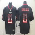 New England Patriots #11 Julian Edelman USA flag Nike black gold Color Rush Limited Jersey