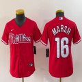 Youth Nike Philadelphia Phillies #16 Marsh red majestic baseball jersey