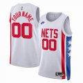 Customized Brooklyn Nets white throwback basketball jerseys