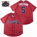 Nike Atlanta Braves #5 Freddie Freeman Red Flexbase Authentic Collection Jersey-SG