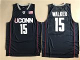 Uconn Huskies Kemba Walker 15 College Basketball Jersey - Blue