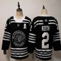 Adidas Chicago Blackhawks #2 Duncan Keith black Winter Ice hockey Jersey